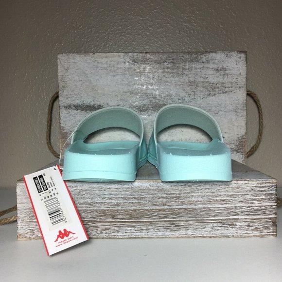 Kappa Banda Adam 4 Slide UNISEX Sandals Green Aqua White Size 8 Brand New - Picture 3 of 6